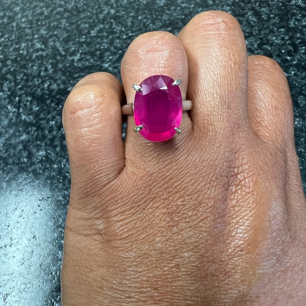Natural ruby ring